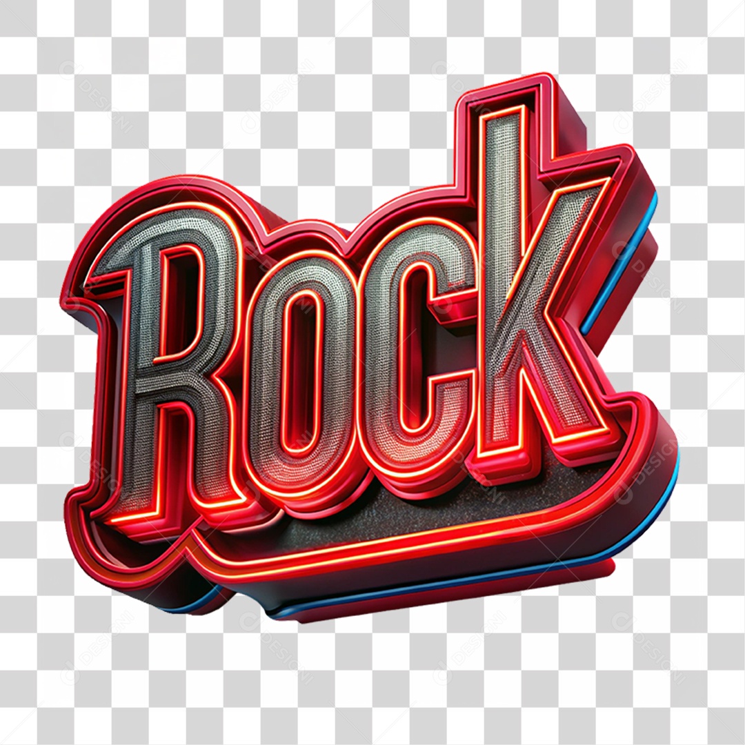 Selo 3D Rock Led Luzes PNG Transparente
