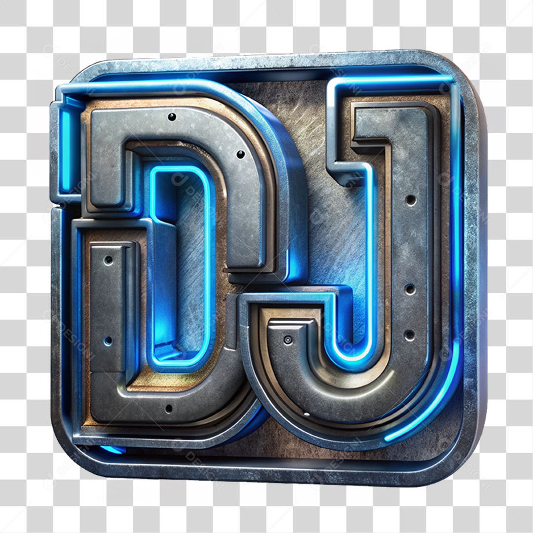 Selo 3D Dj Músico PNG Transparente