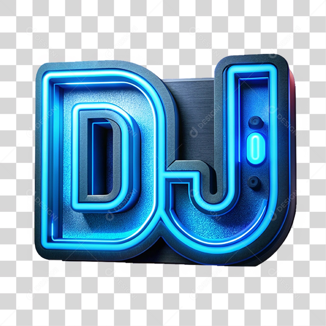 Selo 3D Dj Músico PNG Transparente