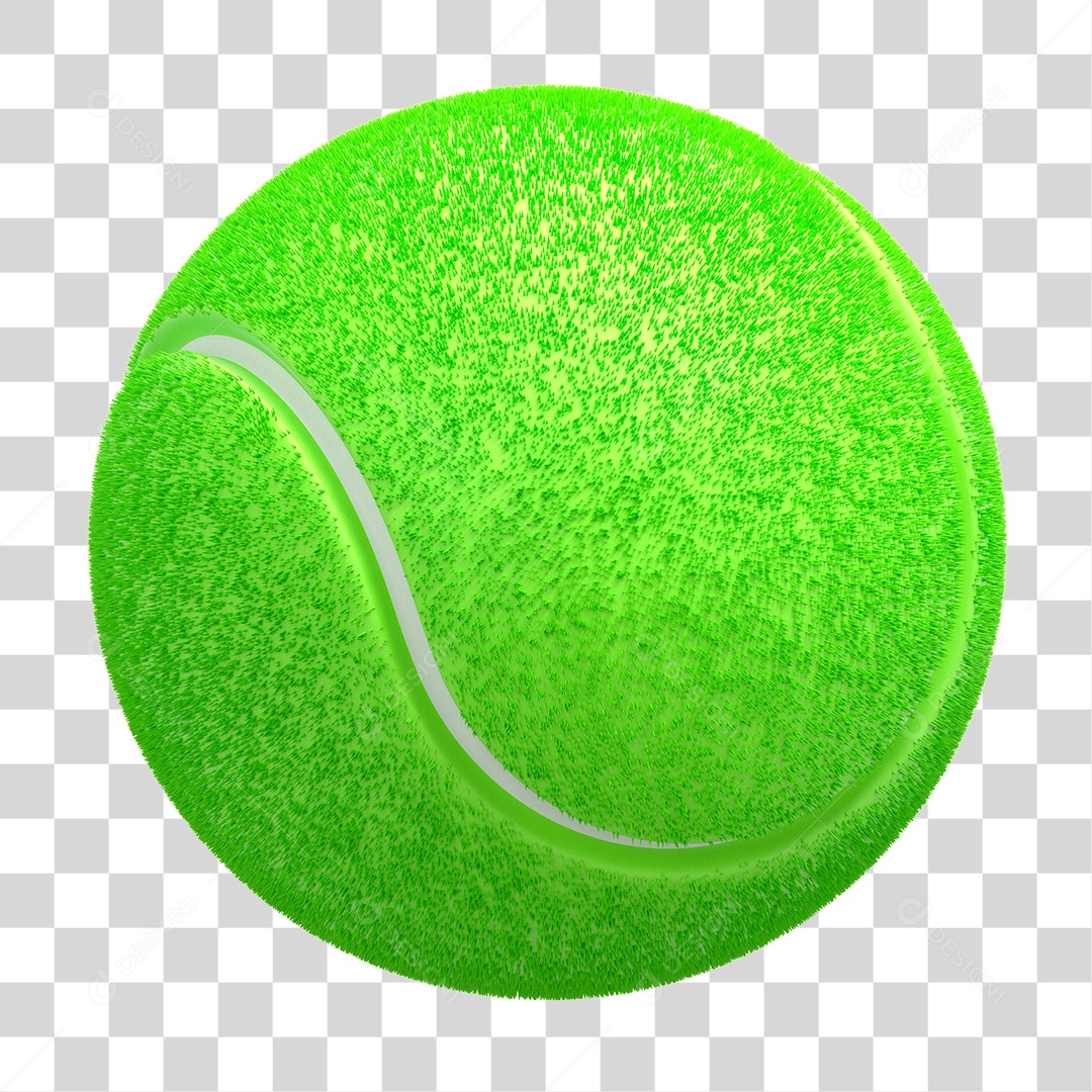 Bola de Tênis Elemento 3D Para Composição PNG Transparente