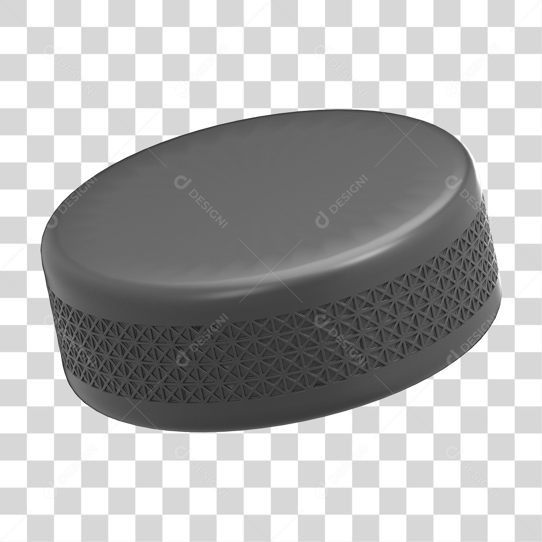 Bola De Hóquei Elemento 3D Para Composição PNG Transparente