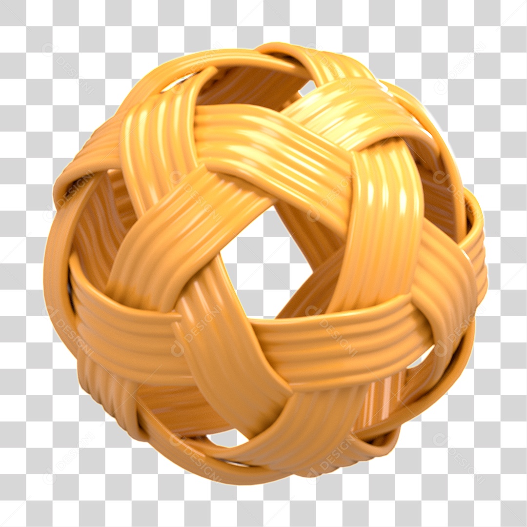 Bola de Palha Asia Para Elemento 3D PNG Transparente