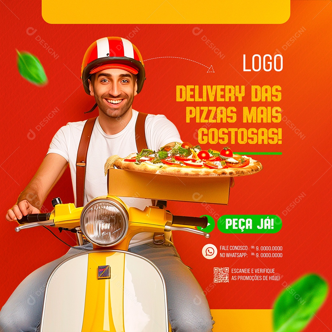 Feed Delivery das Pizzas mais Gostosas Social Media PSD Editável