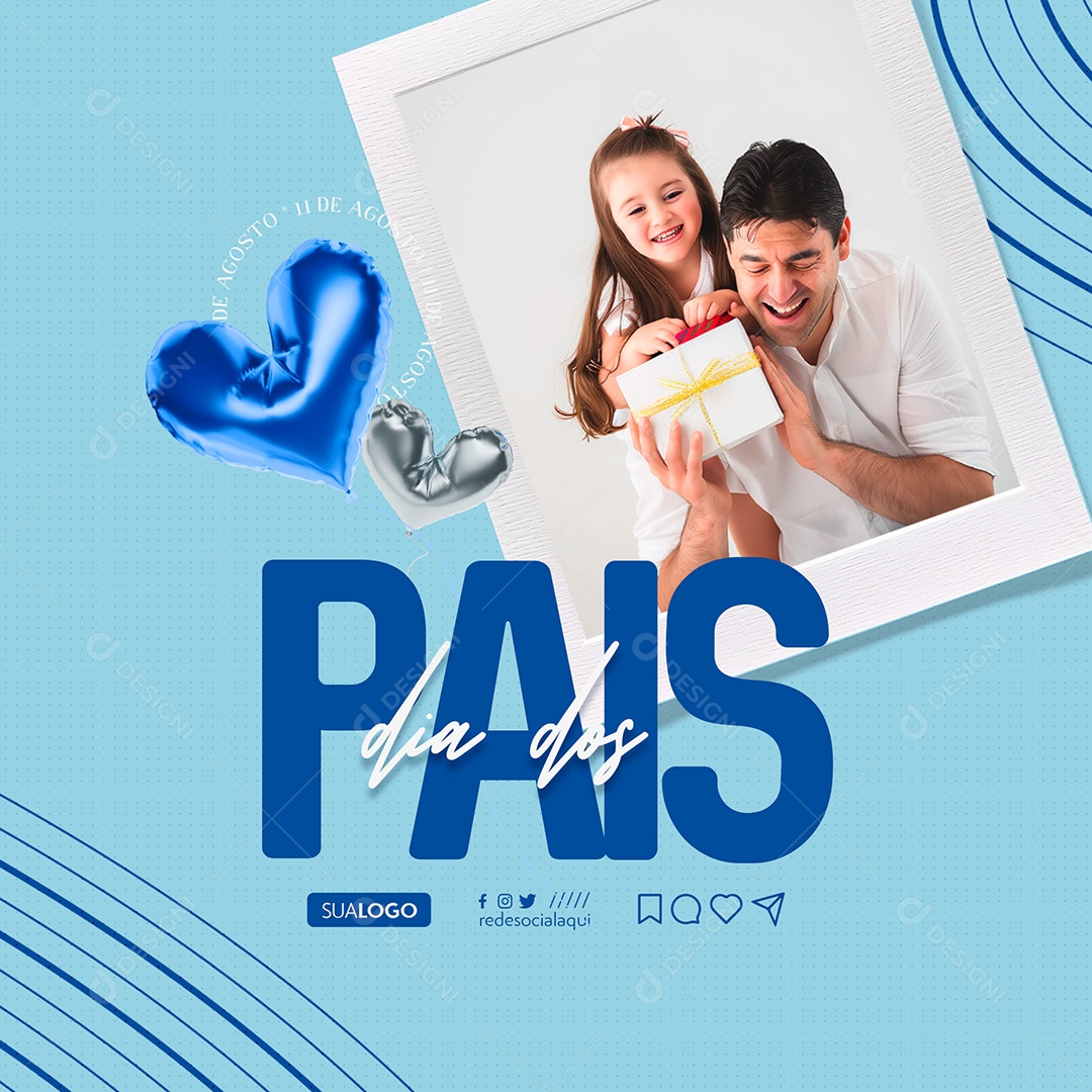 Father's Day August 11th Social Media PSD Editable Feed