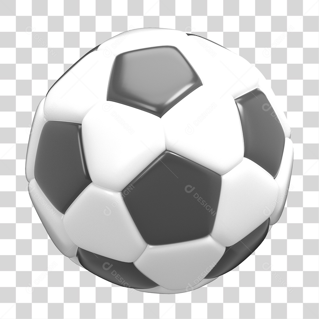 Bola de Futebol Elemento 3D para Composição PSD