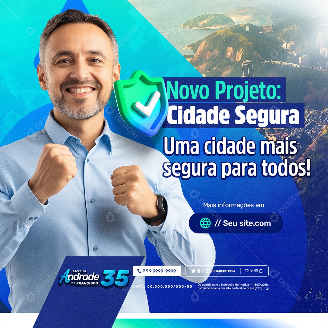 Eleição 2024 Novo Projeto Social Media PSD Editável