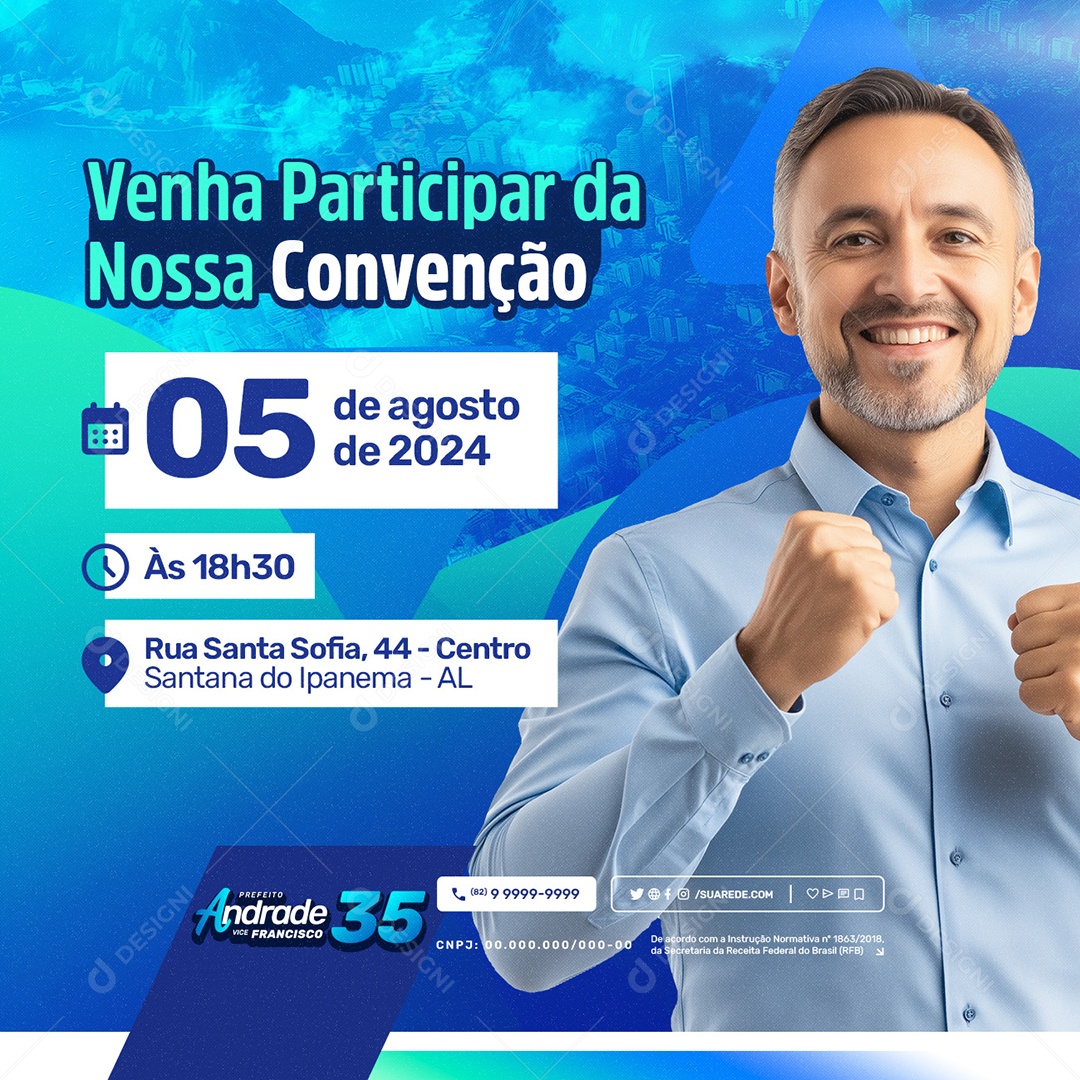 Eleição 2024 Social Media PSD Editável