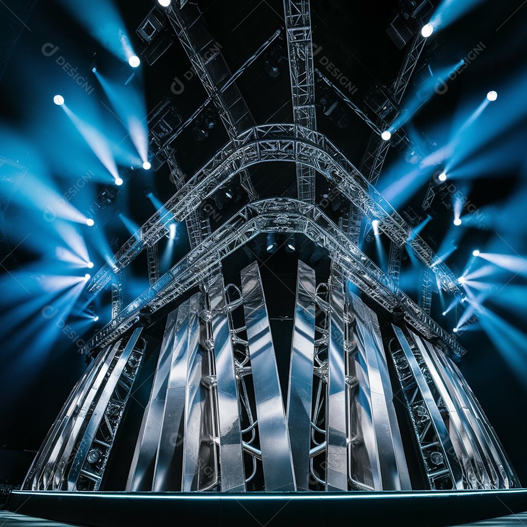 Palco cheio de luzes