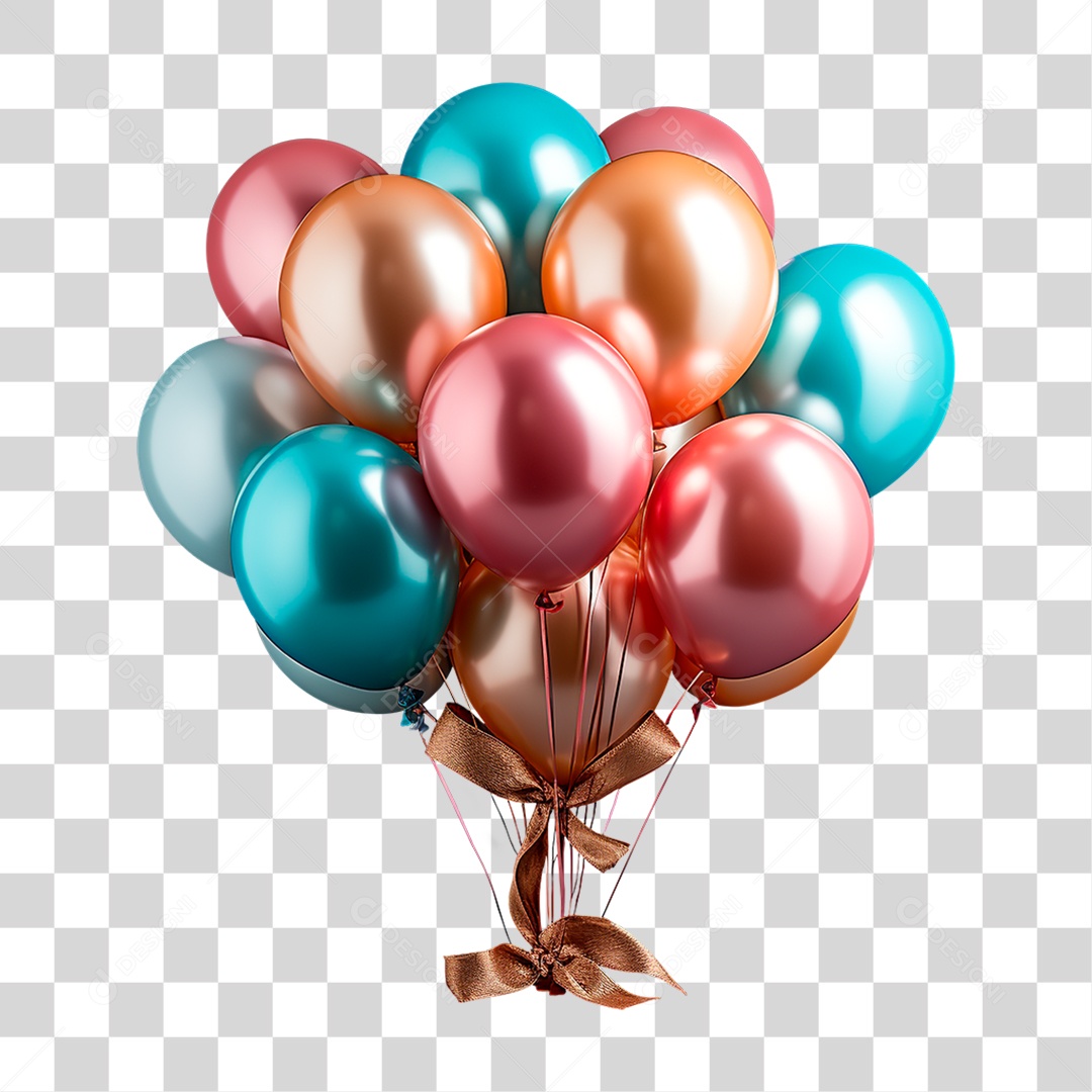 Balões Coloridos PNG Transparente