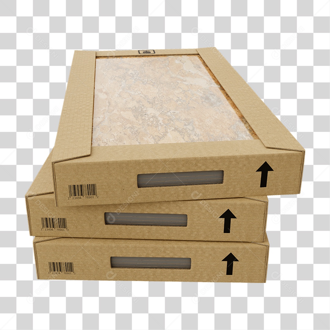 Caixa de Cerâmica Porcelanato PNG Transparente