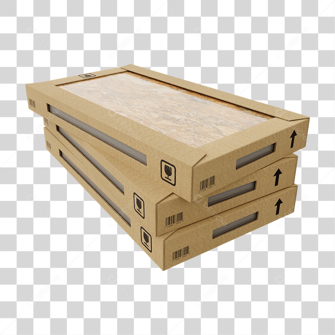 Caixa de Cerâmica Porcelanato PNG Transparente