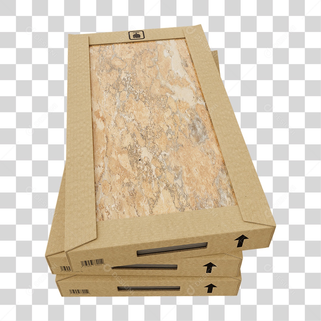 Caixa de Cerâmica Porcelanato PNG Transparente