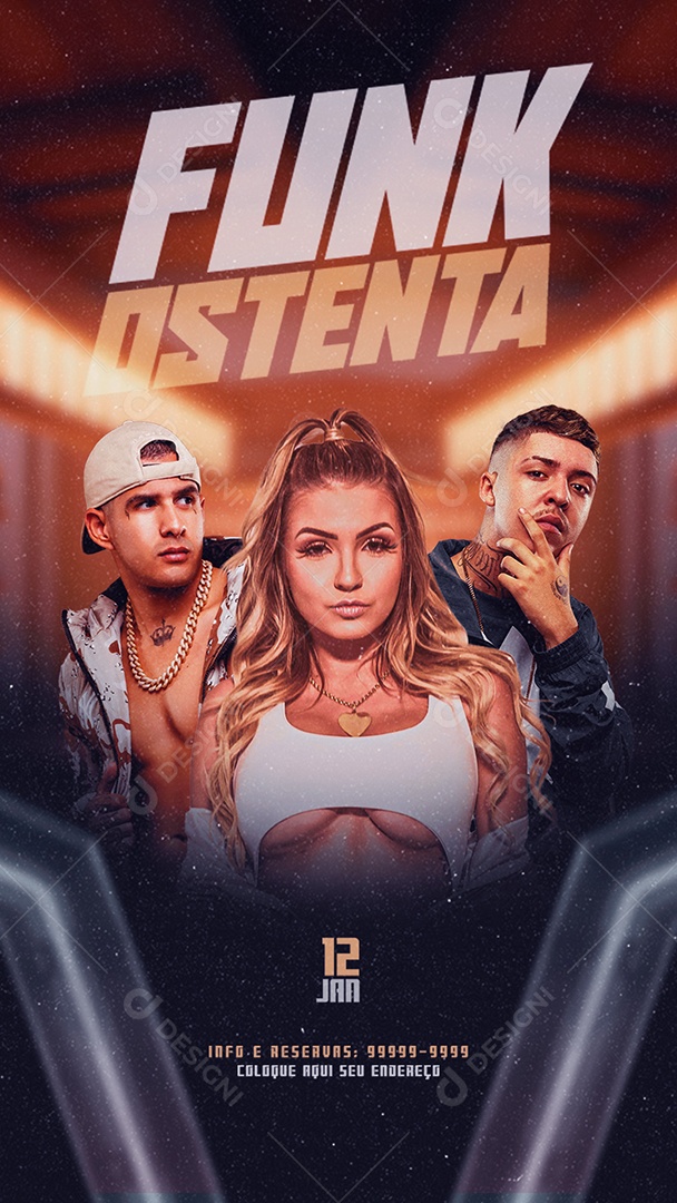 Flyer Story Funk Ostenta Social Media PSD Editável