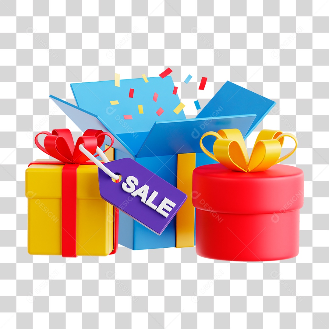 Conjunto de Ícones Natalino 3D PNG Transparente