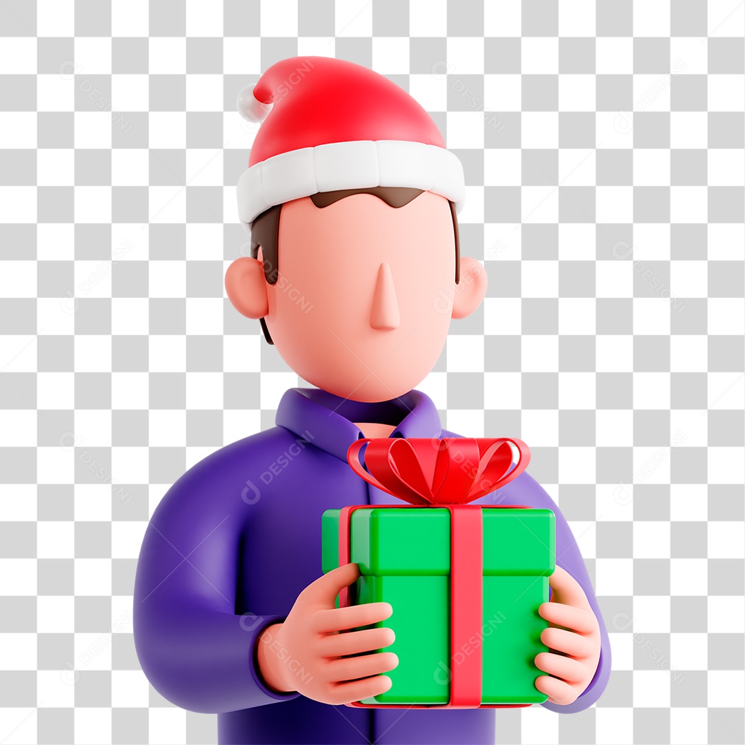 Conjunto de Ícones Natalino 3D PNG Transparente