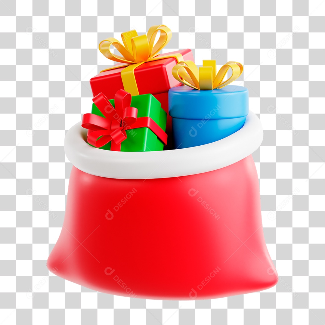 Conjunto de Ícones Natalino 3D PNG Transparente