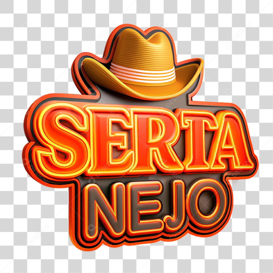 Selo 3D Sertanejo PNG Transparente