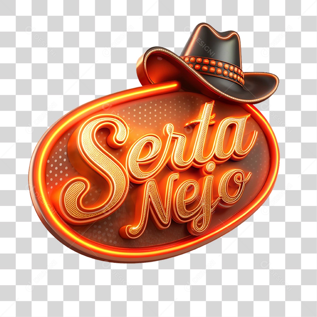 Selo 3D Sertanejo PNG Transparente