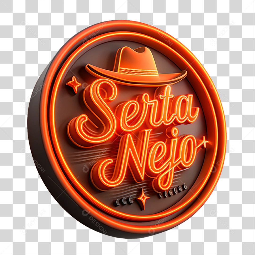 Selo 3D Sertanejo PNG Transparente