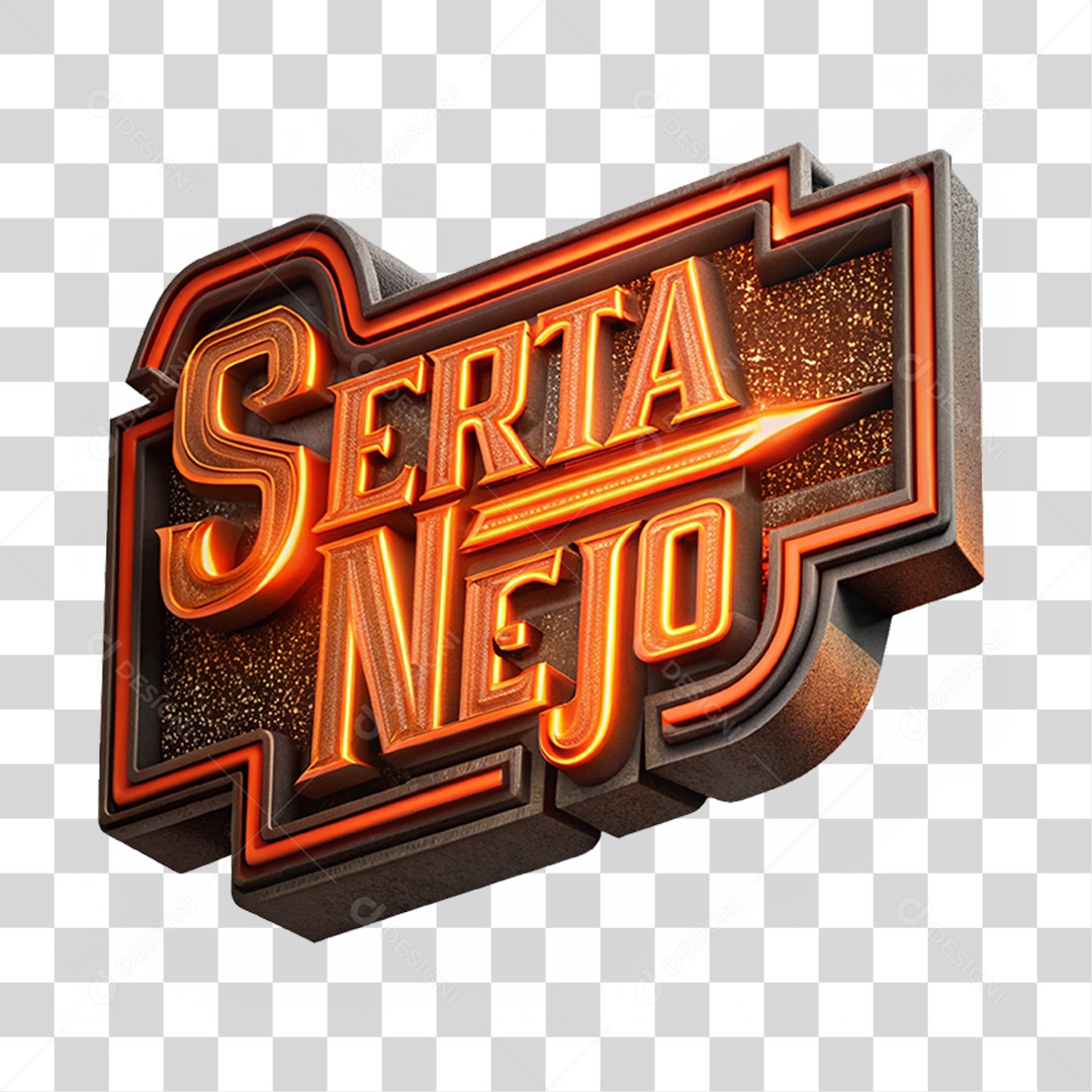 Selo 3D Sertanejo PNG Transparente