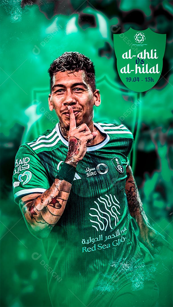 Social Media Matchday Firmino PSD Editável