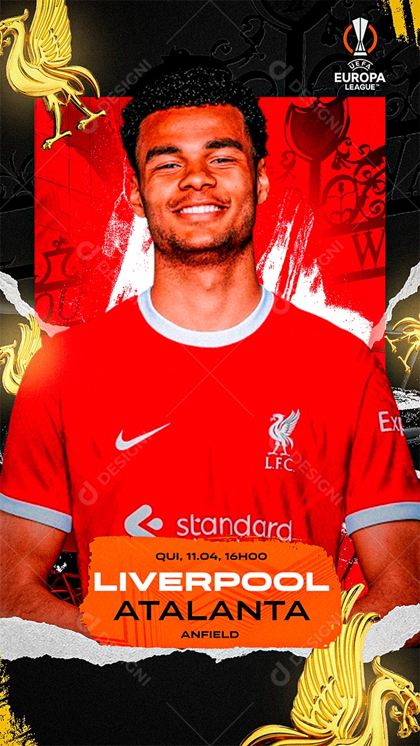 Social Media Matchday Gakpo PSD Editável