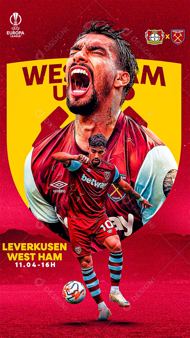 Social Media Matchday Lucas Paquetá PSD Editável