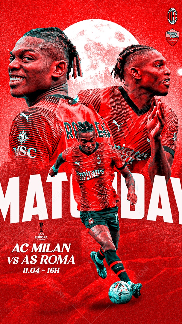 Matchday Rafael Leão Social Media PSD Editável