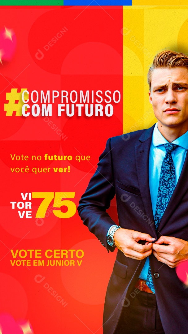 Social Política Story Compromisso Com Futuro PSD Editável