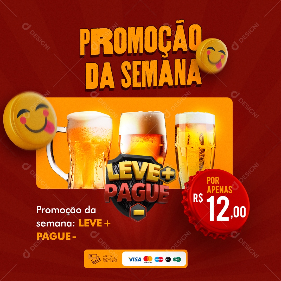 Cervejaria Promoção da Semana Social Media PSD Editável