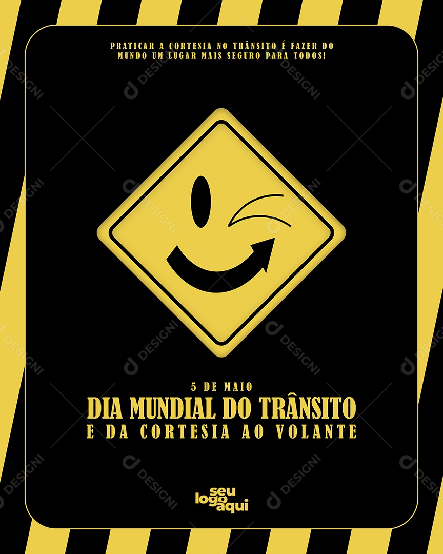 Dia Mundial  do Trânsito 25 de Setembro Social Media PSD Editável