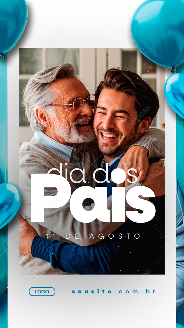 Story Dia Dos Pais 11 de Agosto Social Media PSD Editável