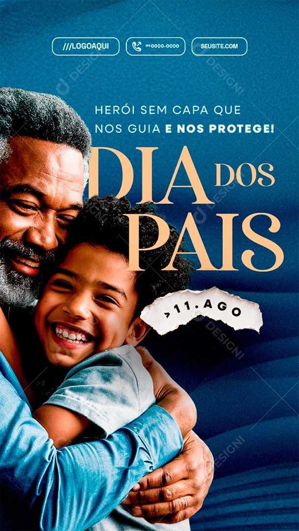 Story Dia Dos Pais 11 de Agosto Social Media PSD Editável