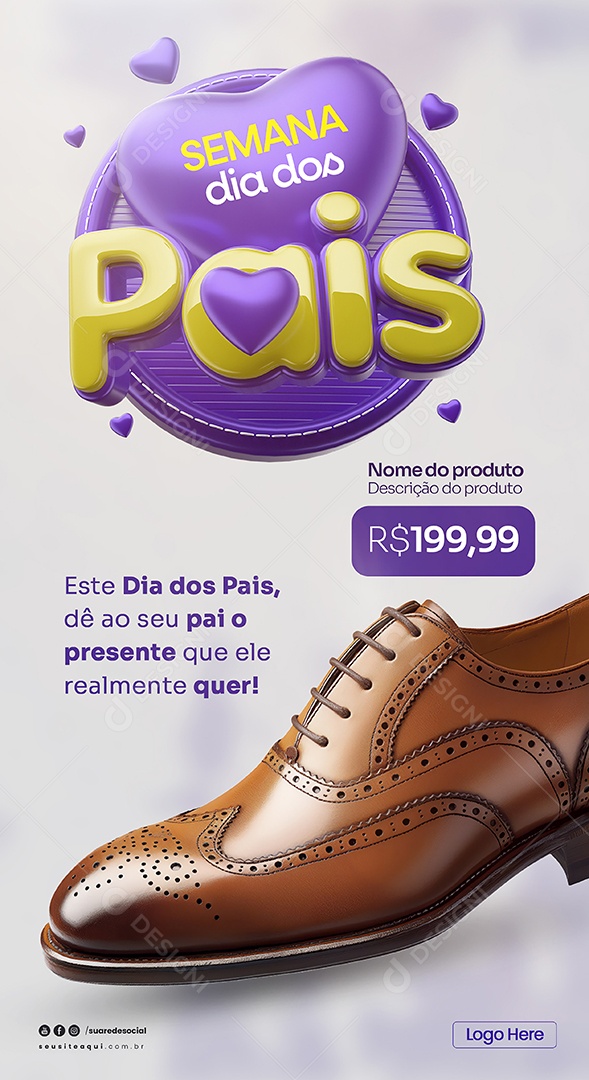 Story Semana Dias dos Pais de ao seu Pai o Presente que Ele Realmanete quer Social Media PSD Editável