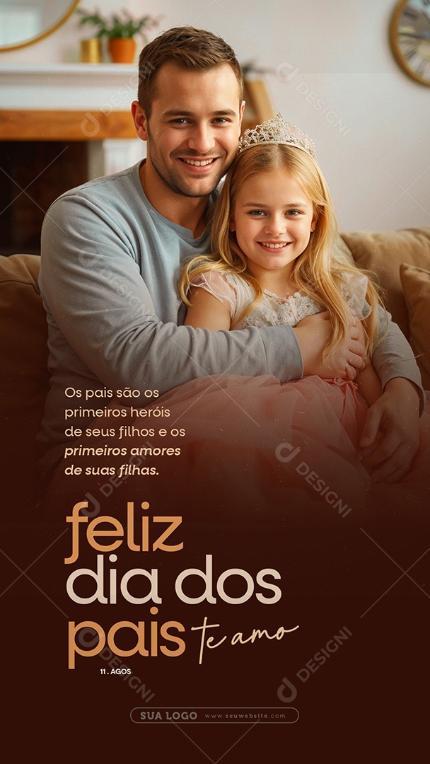 Father's Day Story: August 11th are your Children's First Heroes Social Media PSD Editable