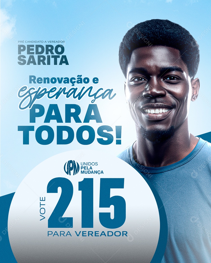 Social Media Campanha Política Vereador PSD Editável