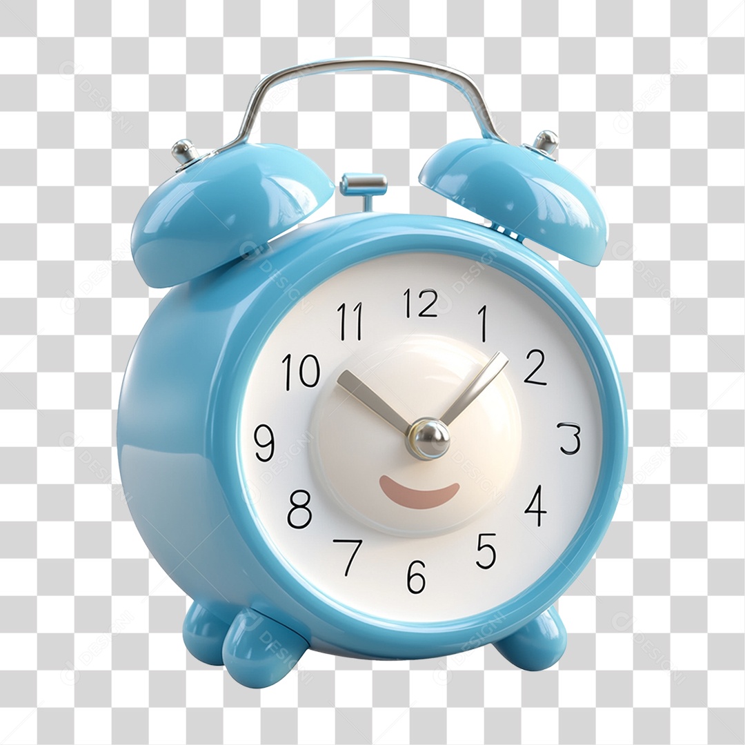 Elemento 3D Relógio Alarme PNG Transparente