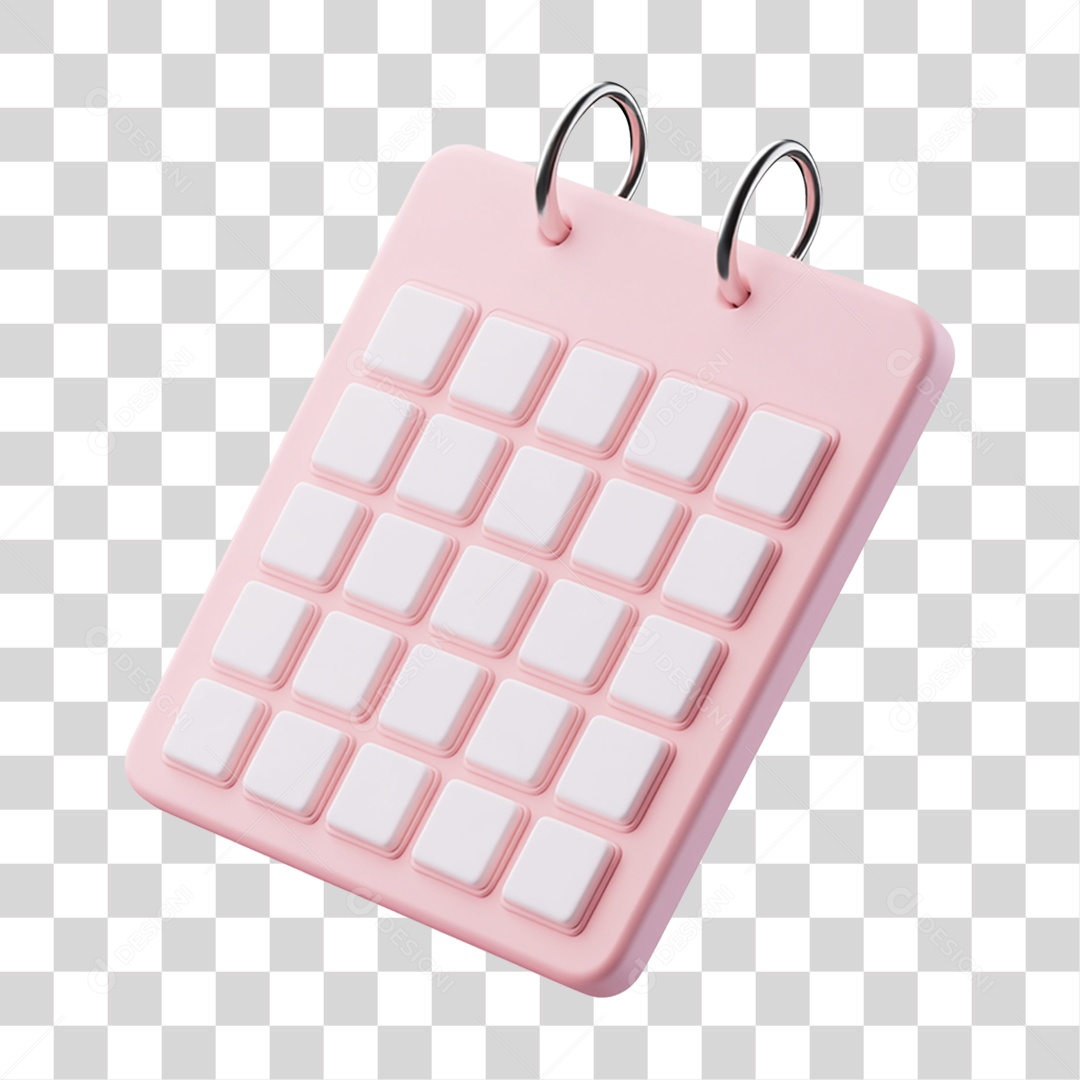 Elemento 3D Calendário PNG Transparente