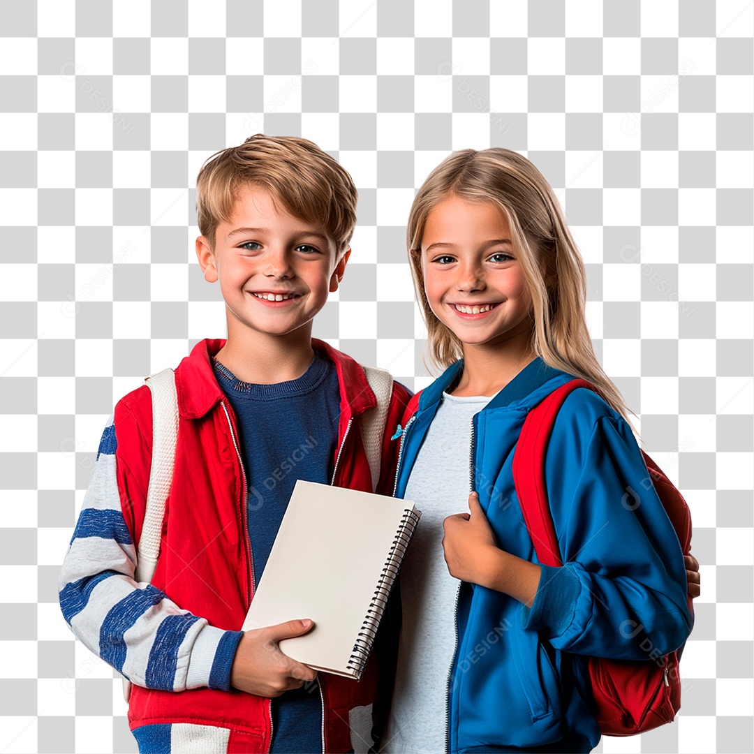 Crianças Voltas ás Aulas PNG Transparente