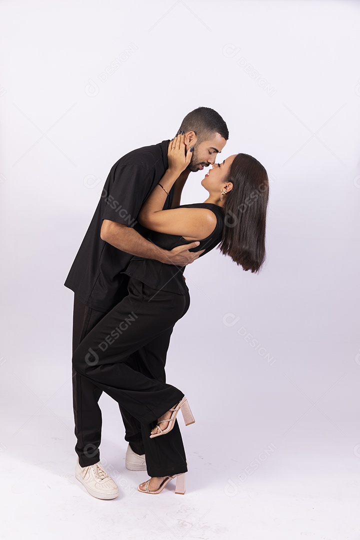 Couple hugged looking