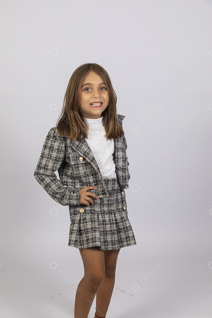 Beautiful blond girl smiling