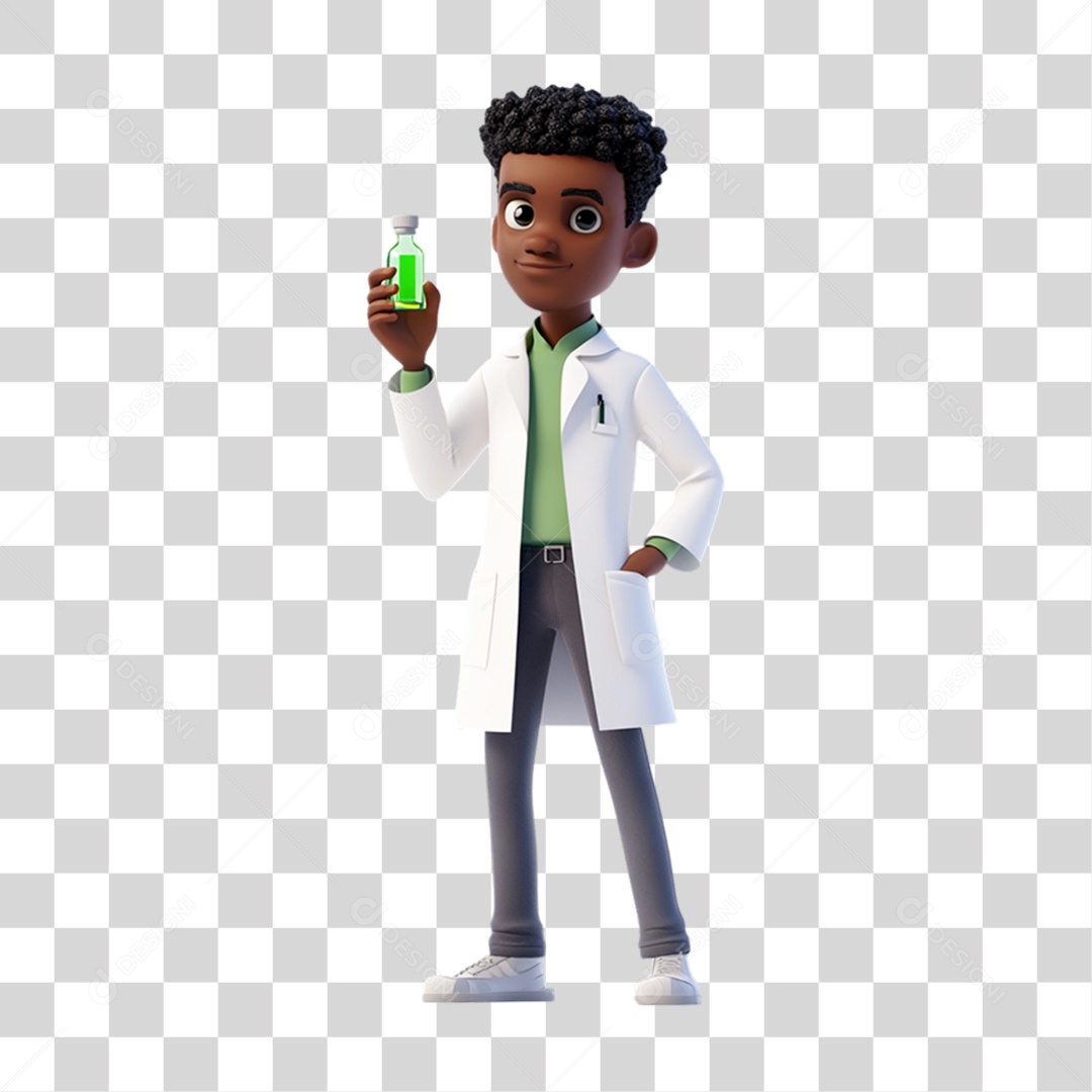 Personagem 3D Médico PNG Transparente