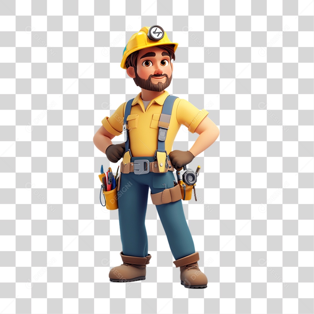 Personagem 3D Mecânica PNG Transparente