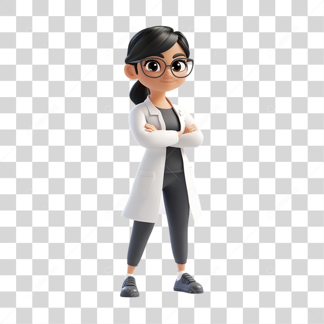 Personagem 3D Médica PNG Transparente