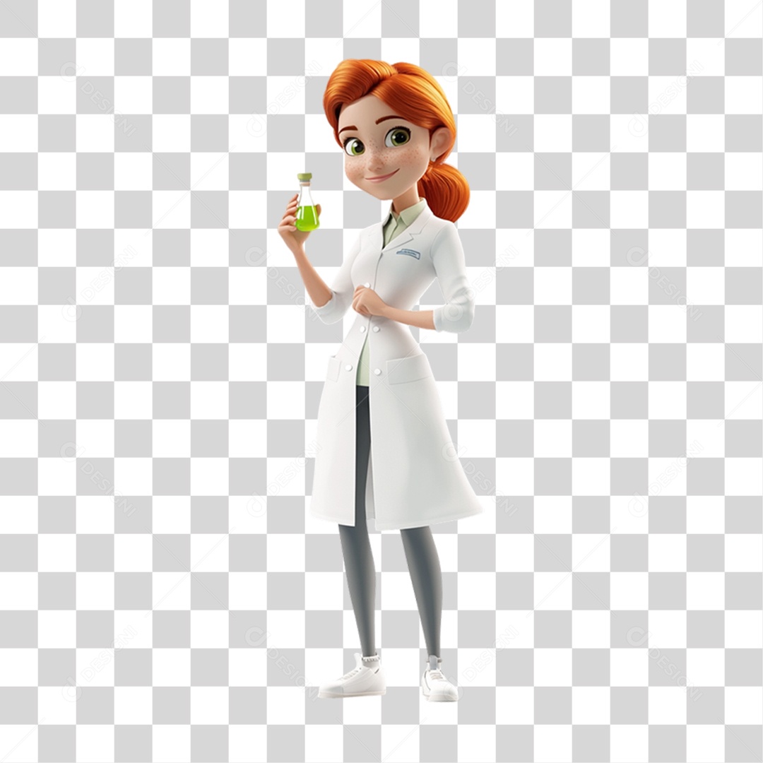 Personagem 3D Médica PNG Transparente