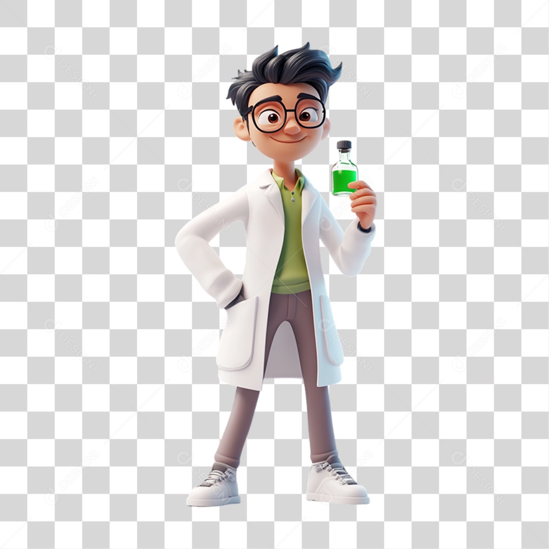 Personagem 3D Médico PNG Transparente