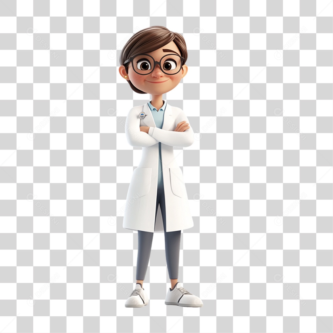 Personagem 3D Médica PNG Transparente