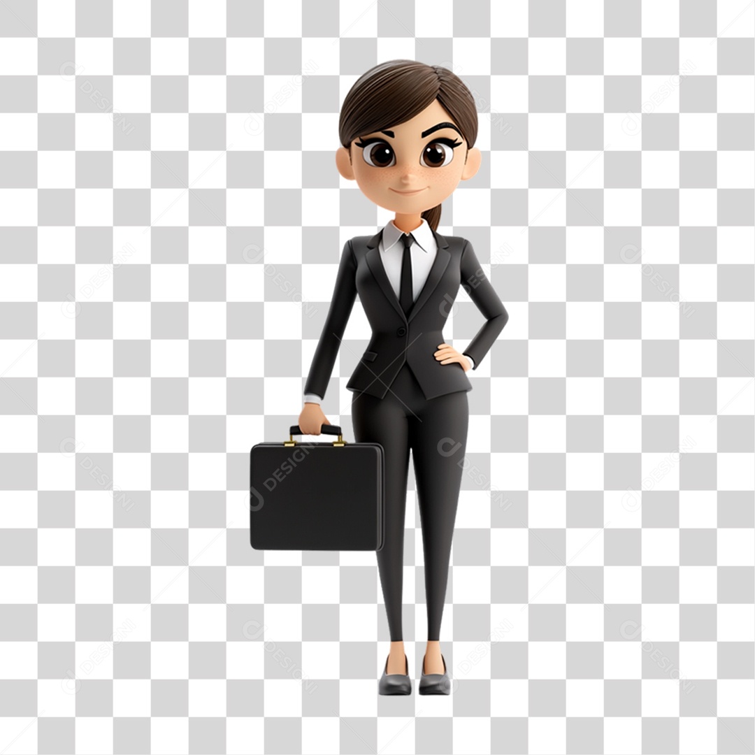 Personagem 3D Advogada PNG Transparente