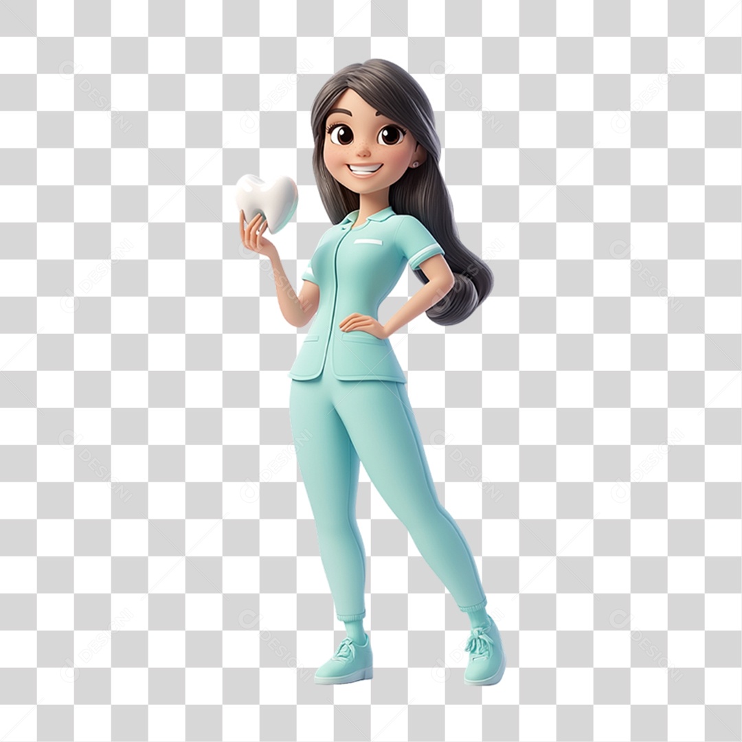 Personagem 3D Médica PNG Transparente