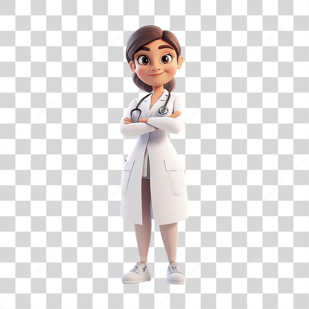 Personagem 3D Médica PNG Transparente